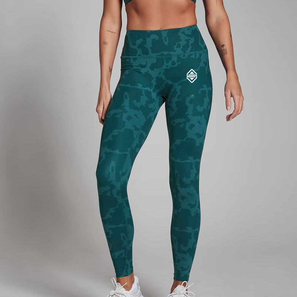 Abstract Leggings - Marine Blue