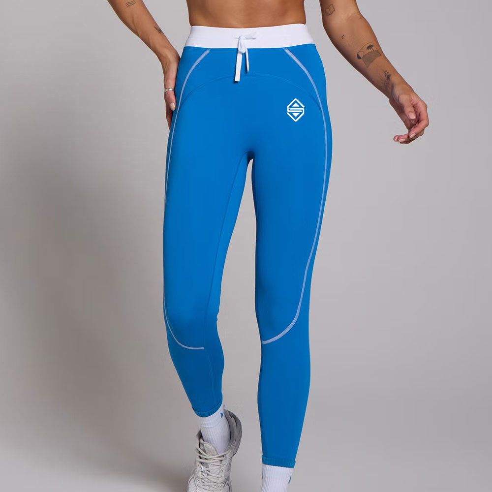 Drawstring Leggings - Cobalt Blue