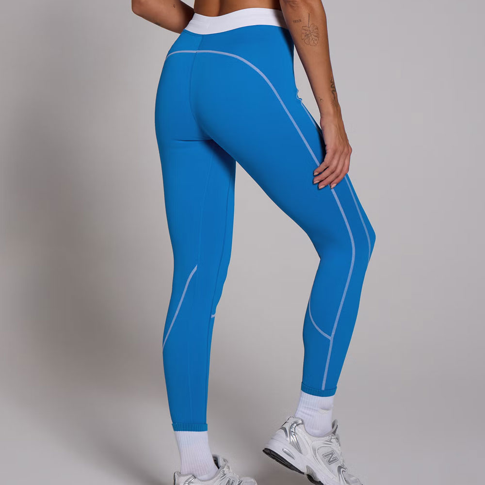 Drawstring Leggings - Cobalt Blue - Image 2